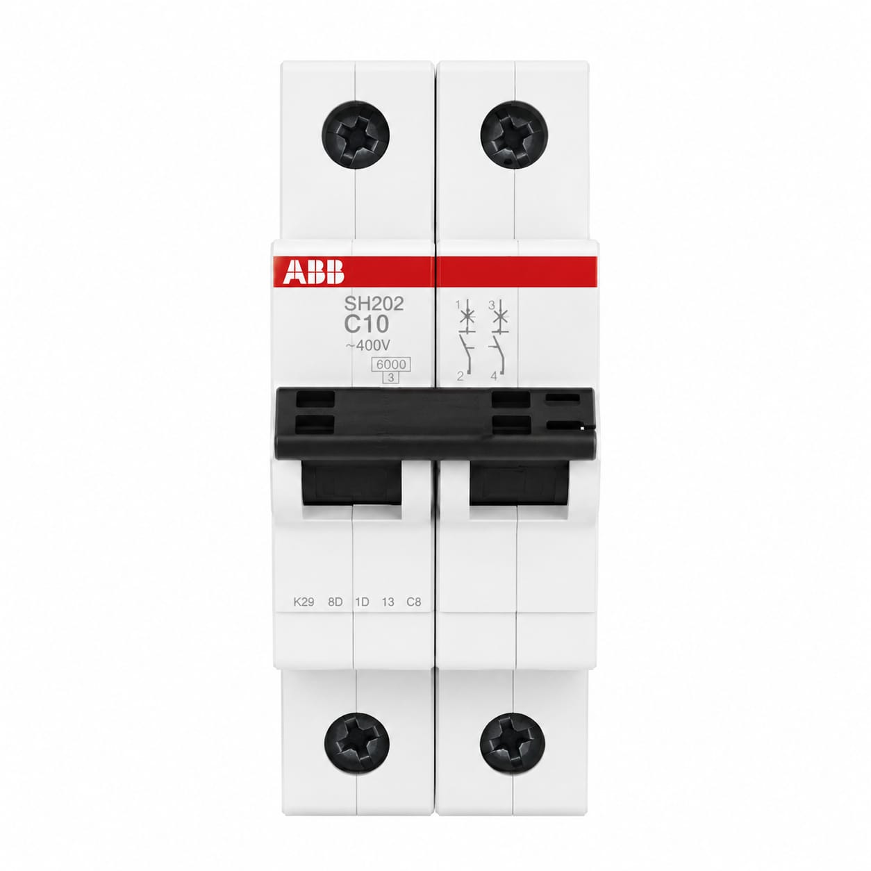 قاطع اوتوماتيك ثنائي-ABB SH202 C10