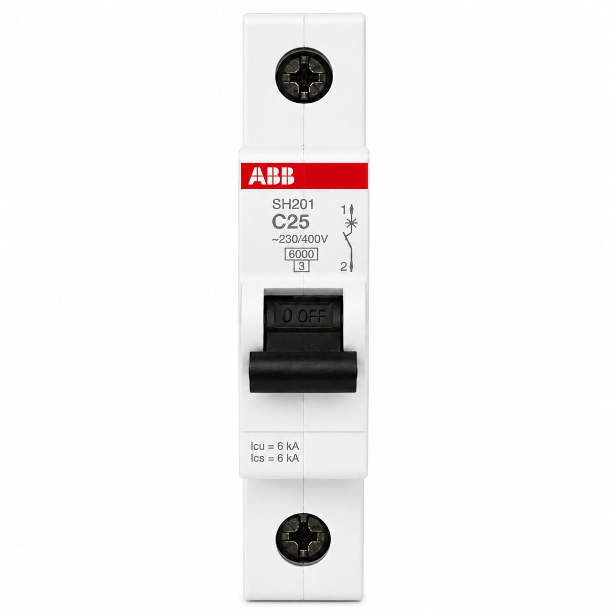 قاطع كهربائي أوتوماتيك احادي  ABB SH201-C25