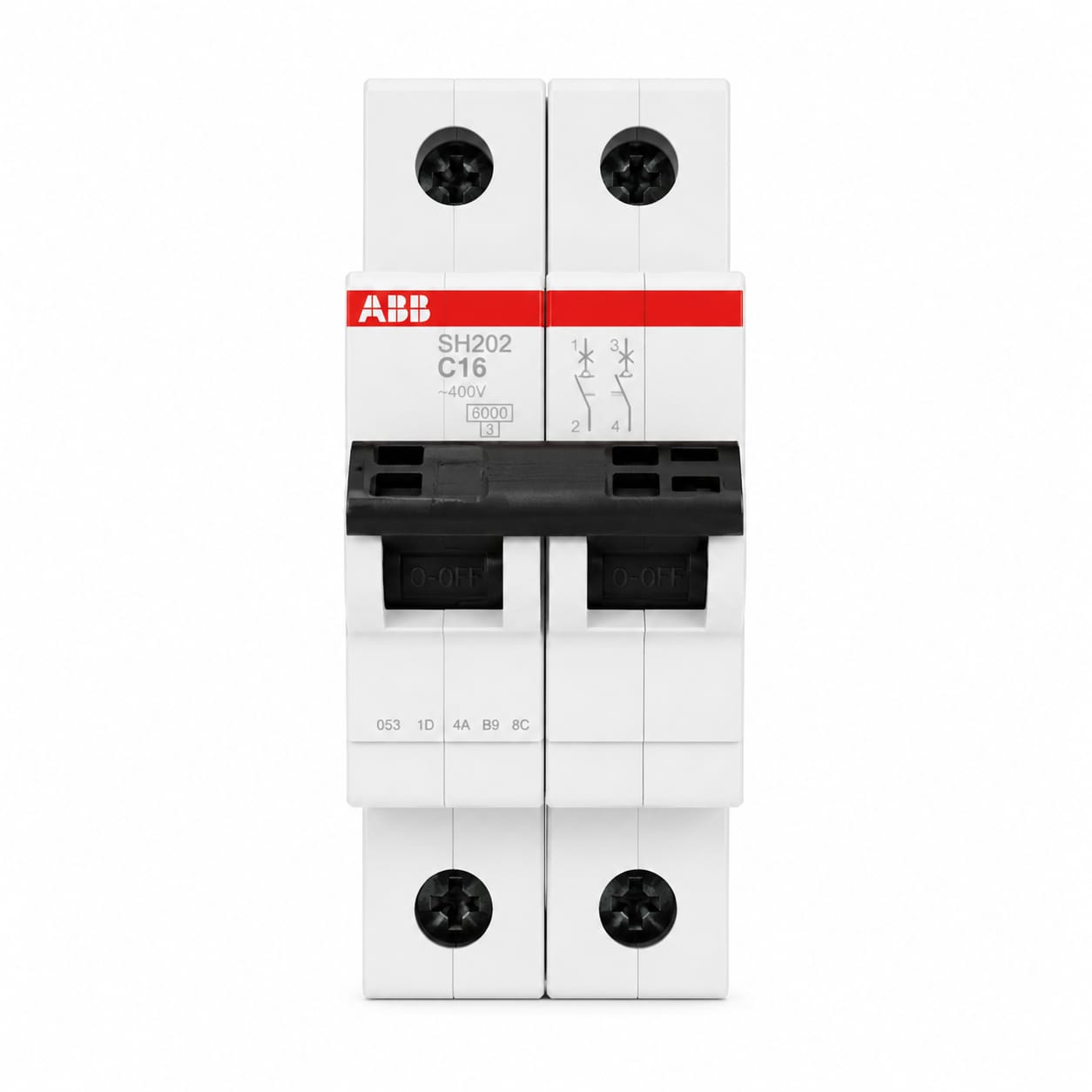 قاطع اوتوماتيك ثنائي-ABB SH202 C16 - صورة 1